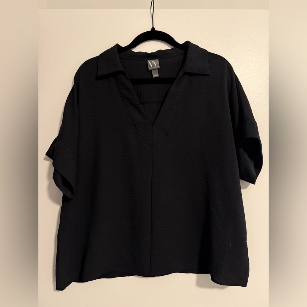 Worthington Black V-Neck Blouse